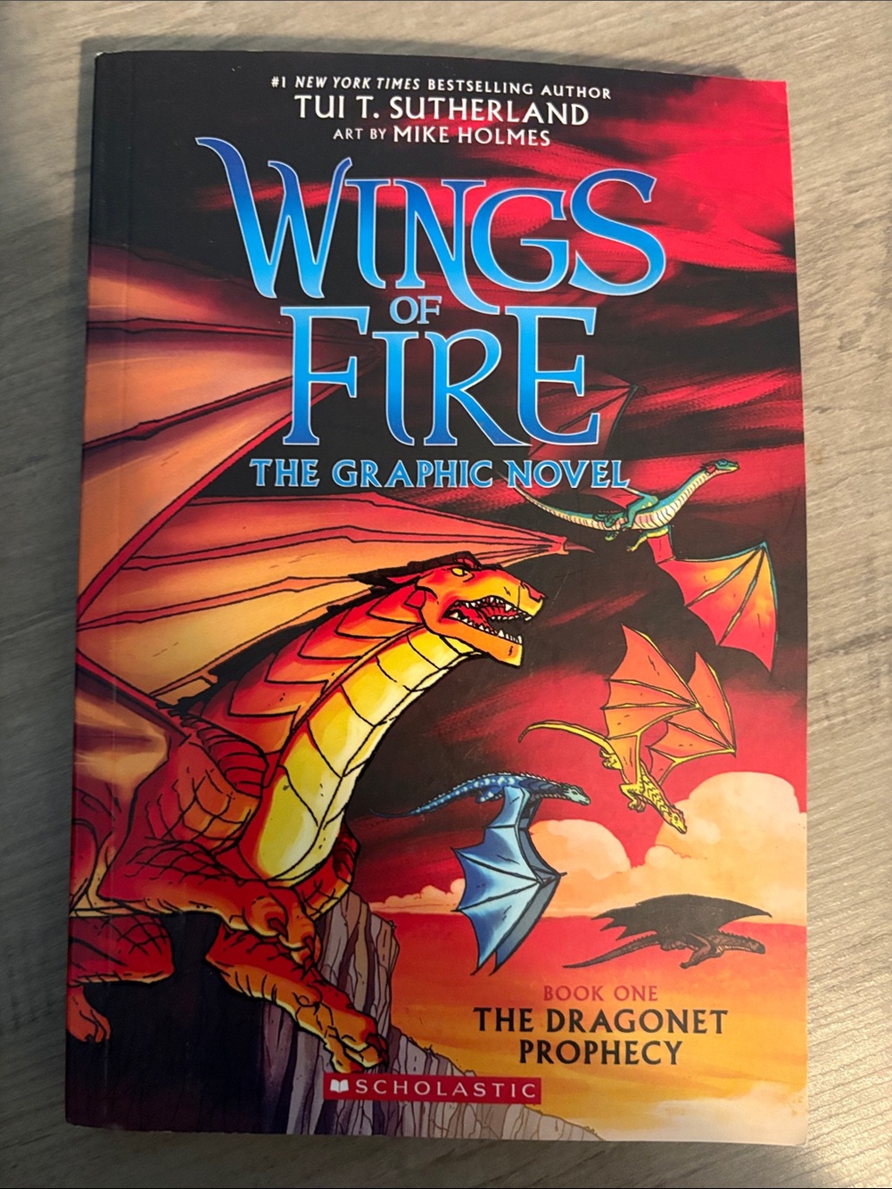 Scholastic Wings of Fire Graphic Novel – Red, Orange, Yellow, Blue Cover